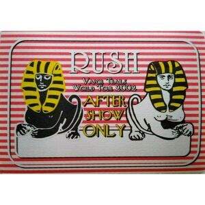 Rush Vapor Trails Backstage Pass Egyptian Original 2002 Hard Rock Music Show Red